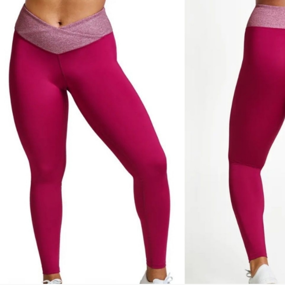Eleven by Venus Williams Marvelous Shine Tennis Leggings Plum Goddess Size S NWT